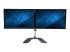StarTech.com Dual Monitor Stand, Ergonomic Desktop Monitor Stand for up to 32" VESA Displays, Free-Standing Articulating Universal Computer Monitor Mount, Adjustable Height, Silver - Fremsiden