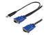 StarTech.com 10 ft Ultra Thin USB VGA 2-in-1 KVM Cable - Høyre vinkel