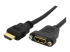 StarTech.com 3ft HDMI Female to Male Adapter, 4K High Speed Panel Mount HDMI Cable, 4K 30Hz UHD HDMI, 10.2 Gbps Bandwdith, 4K HDMI 1.4 Video, HDCP 1.4, HDMI Female to HDMI Male Cable - Høyre vinkel