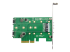 Startech 3-port M.2 SSD (NGFF) Adapter Card - Undersiden