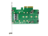 Startech 3-port M.2 SSD (NGFF) Adapter Card - Undersiden